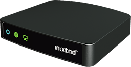 Ethernet converter with indicator lights on the front.